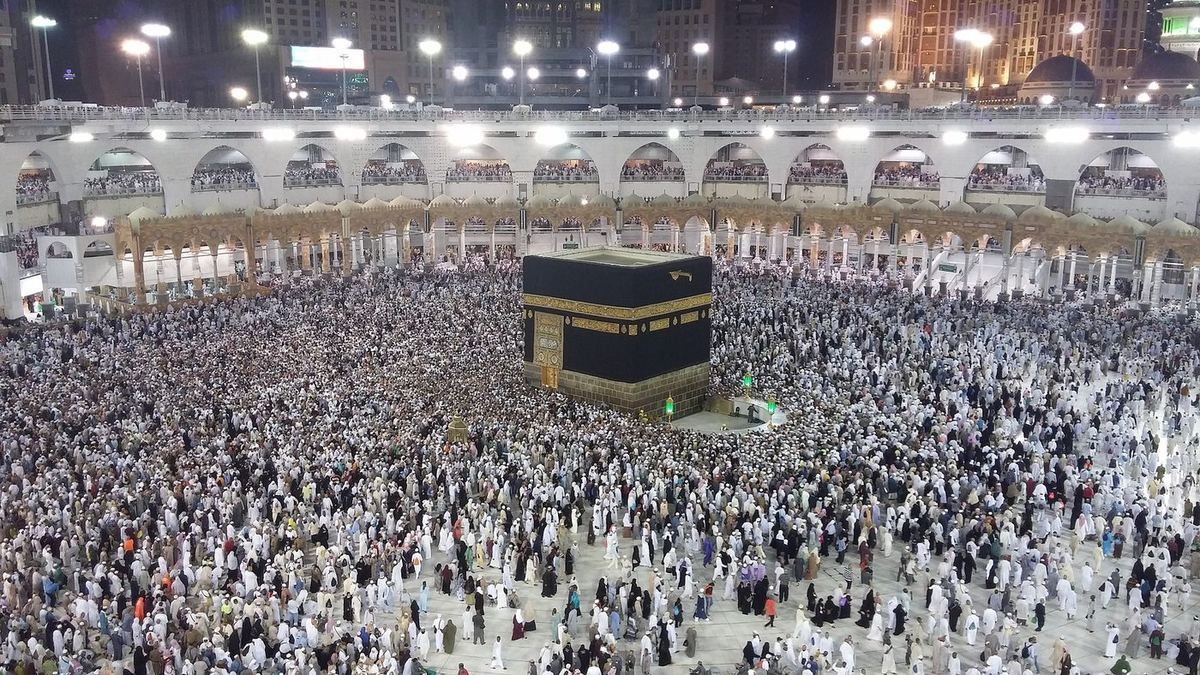 Pilgrims at Al-Masjid Al-Haram, Makkah
